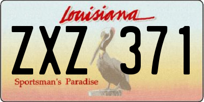 LA license plate ZXZ371