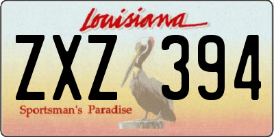 LA license plate ZXZ394