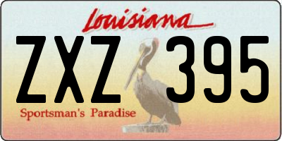 LA license plate ZXZ395