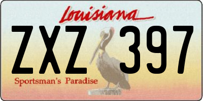 LA license plate ZXZ397