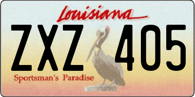 LA license plate ZXZ405