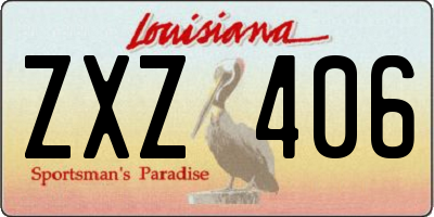 LA license plate ZXZ406