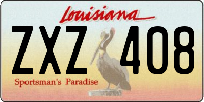 LA license plate ZXZ408