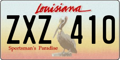 LA license plate ZXZ410