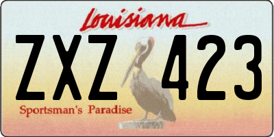 LA license plate ZXZ423