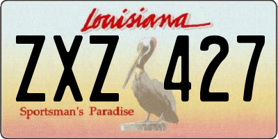 LA license plate ZXZ427