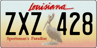 LA license plate ZXZ428