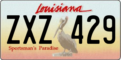 LA license plate ZXZ429