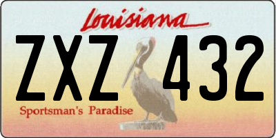 LA license plate ZXZ432