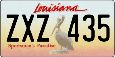 LA license plate ZXZ435