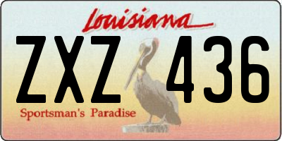 LA license plate ZXZ436