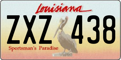 LA license plate ZXZ438