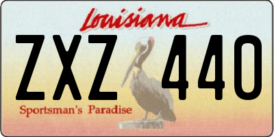 LA license plate ZXZ440