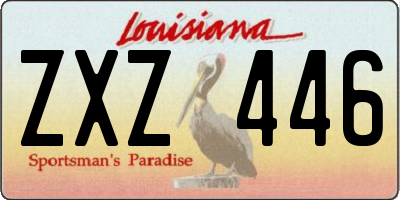 LA license plate ZXZ446