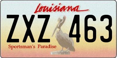 LA license plate ZXZ463