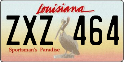 LA license plate ZXZ464