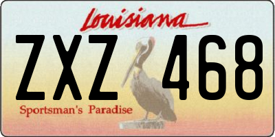 LA license plate ZXZ468