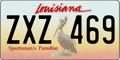 LA license plate ZXZ469