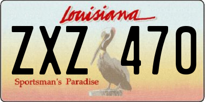 LA license plate ZXZ470