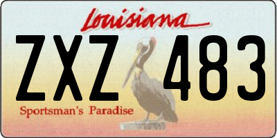 LA license plate ZXZ483