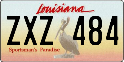 LA license plate ZXZ484