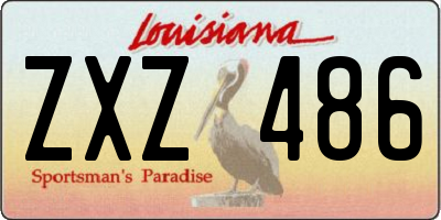 LA license plate ZXZ486