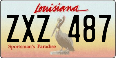 LA license plate ZXZ487