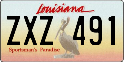LA license plate ZXZ491