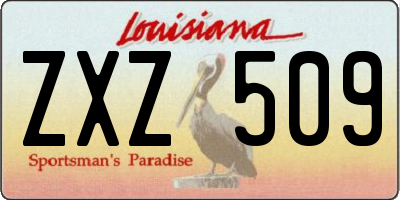 LA license plate ZXZ509