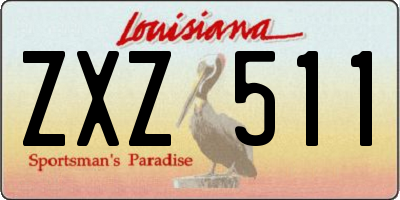 LA license plate ZXZ511