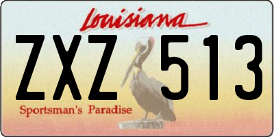 LA license plate ZXZ513