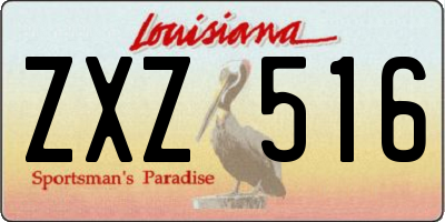 LA license plate ZXZ516