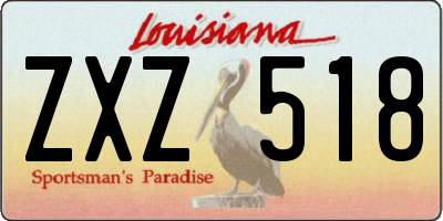 LA license plate ZXZ518