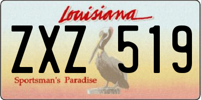 LA license plate ZXZ519