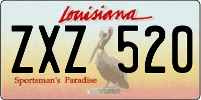 LA license plate ZXZ520
