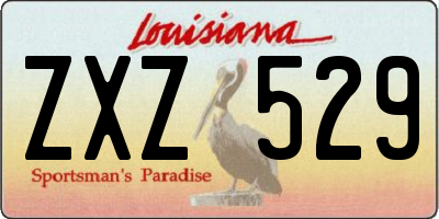 LA license plate ZXZ529