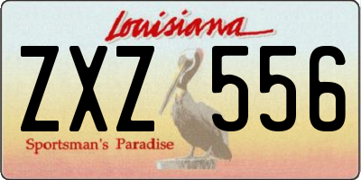 LA license plate ZXZ556
