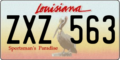LA license plate ZXZ563
