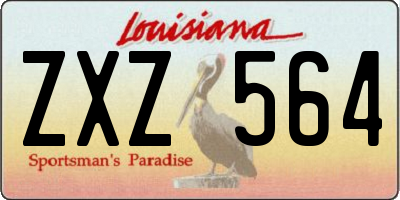 LA license plate ZXZ564