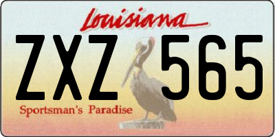 LA license plate ZXZ565