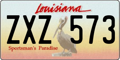 LA license plate ZXZ573