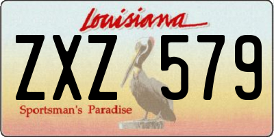 LA license plate ZXZ579