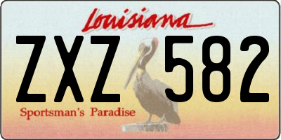 LA license plate ZXZ582