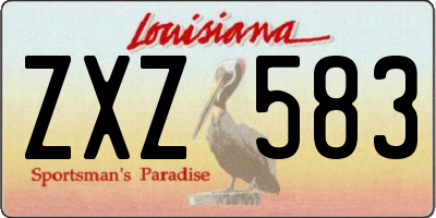 LA license plate ZXZ583