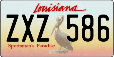LA license plate ZXZ586