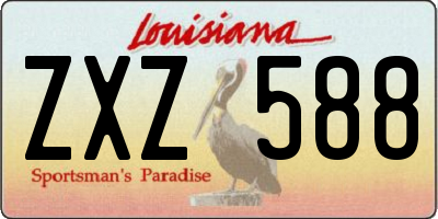 LA license plate ZXZ588