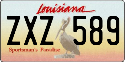 LA license plate ZXZ589