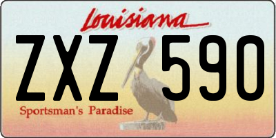 LA license plate ZXZ590