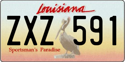 LA license plate ZXZ591