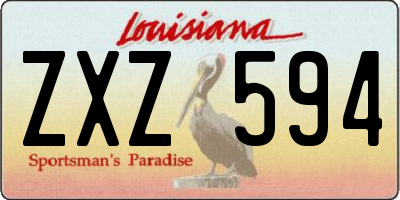 LA license plate ZXZ594